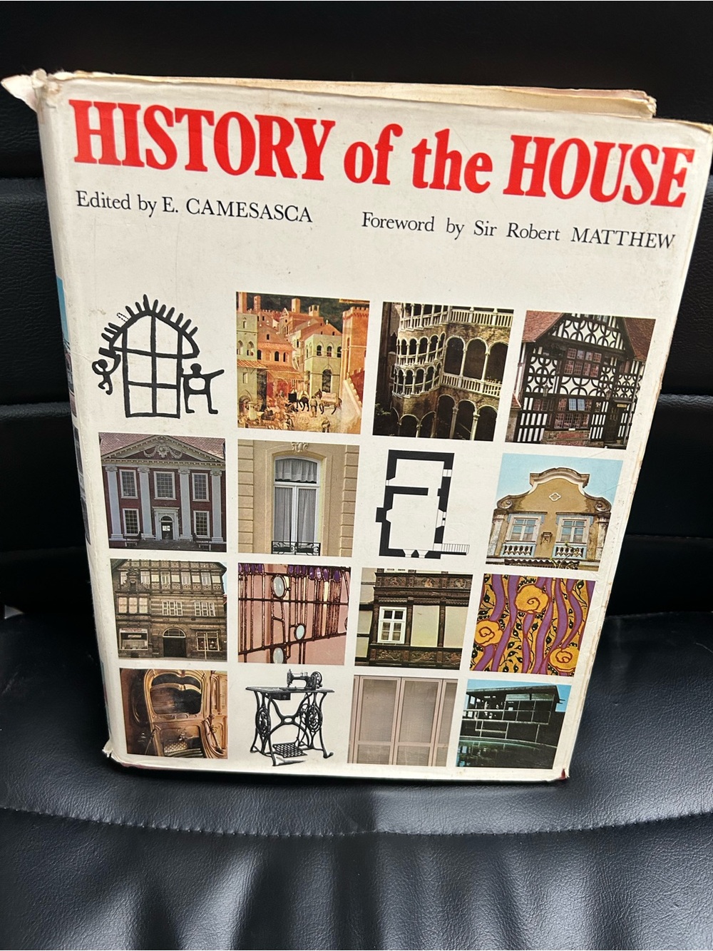 History of the House Hardcover Book - White/Red Cover by Sir Robert Matthew